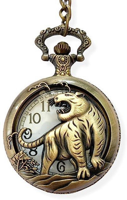 GKM Angry Roaring Lion design pocket watch keychain Key Chain