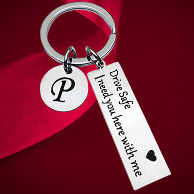 MOHIT CRAFT P Latter Drive Safe I Need You Here with Me Keychain Valentines Day Gifts Key Chain