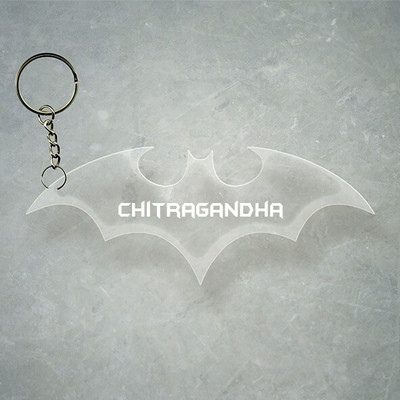 SY Gifts Batman Logo Desigh With Chitragandha Name Key Chain