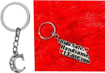 ROYALHUB Safe drive & C name letter keychain Key Chain