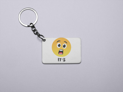 DOGAR ESSENTIALS Strange Emoji- Printed Acrylic Keychains(Pack Of 2) Key Chain