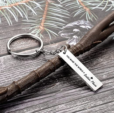 Myurawells You make the world A, better' place keychain boyfriend and birthday gift Key Chain