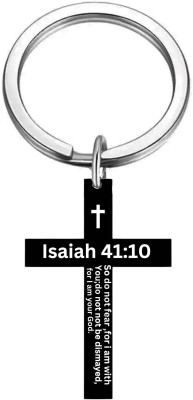 M Men Style Bible Verse Keychain Christian Cross Accessories Key Holder Black SKey202599 Key Chain