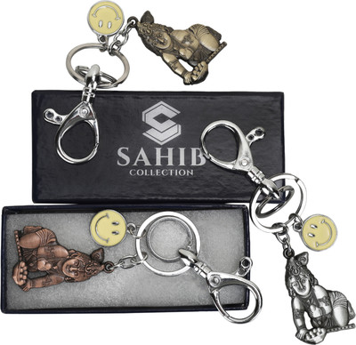 Sahib Collection Laddu Gopal With Smiley Keychain P Hook - Multicolor Pack-3 Key Chain