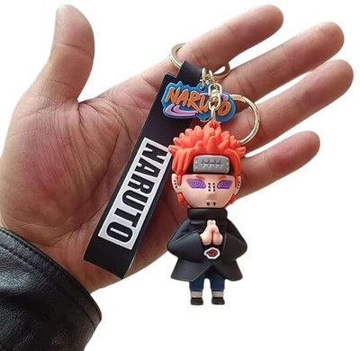 Funfob Anime Keychain with Hook & Straps Key Chains (Pain)ains Multicolour for Bike Car Key Chain