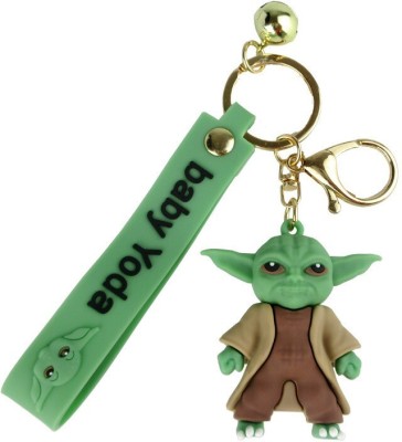 csv Newest 3D Cute Cartoon Yoda Baby Star Doll Key chain Bag Key Chain