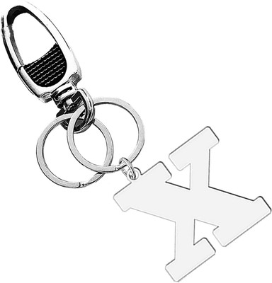 M Men Style A to Z Alphabet Key Rings Silver Stainless Steel Letter Charm Keychain LCK1000X Key Chain