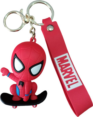 ME FIRST Spider Man In Action 3D keychain with long Ribbon Key Chain