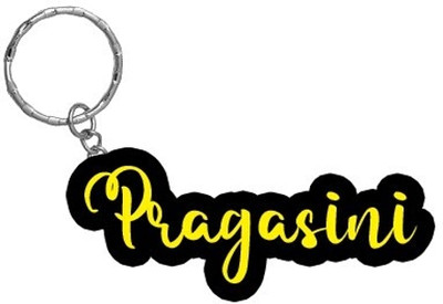 SY Gifts Pragasini Name Black Yellow Name Keychain Key Chain