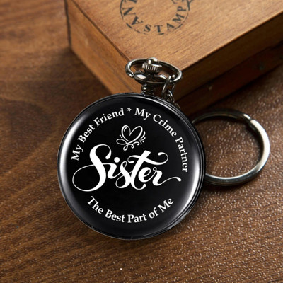 GT Gala Time Pocket-Watch Keychain Creative Rakshabandhan Gift,Sister Crime Partner keychain Key Chain
