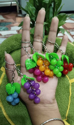 Manikita Pack of 6 Multicolour big size GRAPES Keychain Key Chain
