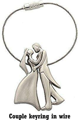 dk printing N-Romantic Love Couple Key Chain witih Silver Girlfriend Wife Key Ring Key Chain