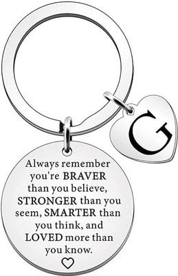 Artisans Crafted Encouraging Keychain with Motivational Message Key Chain