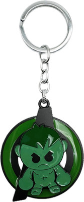 Buko Superhero Metal Anti-Rust Keychain - Wheel Spinning Rotating Design Hulk Key Chain