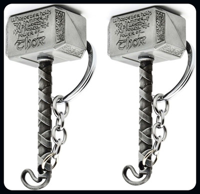 MAG BEE THOR Hammer (Mjollnir Silver)po 2 Keyring-Premium Key Chain