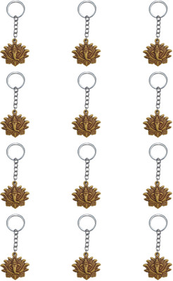 BLESSINGS SetOf 12 Petal Ganesh Key Chain