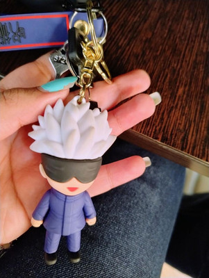 SRG Cute PVC Naruto Kakashi Keyring with Strap and Hook Key Chain