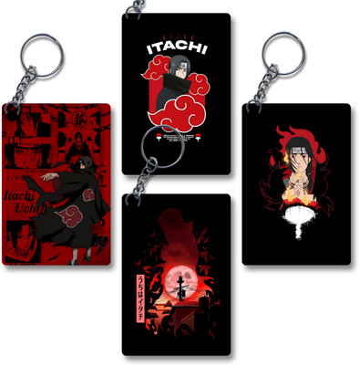 SP CRAFTS Itachi Uchiha Keychain Collection - 4 Unique Anime Designs for Key Accessories Key Chain
