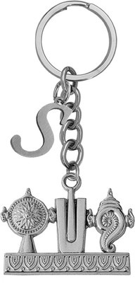 M Men Style Tirupati Balaji Shanku Chakra Namam Initial Letter Alphabet - S Skey2022506 Key Chain