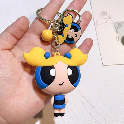 GKM Attractive Powerpuff girls high quality 3D pvc keychain Key Chain