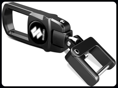 Jainzon Metal for Suzuki Cars| Premium Stainless Steel | Black Color_x263 Key Chain