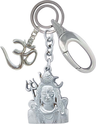 SHOKY LOOKS Beautiful & Attractive Shiv Mahadev With Om Locking Lock Key Chain