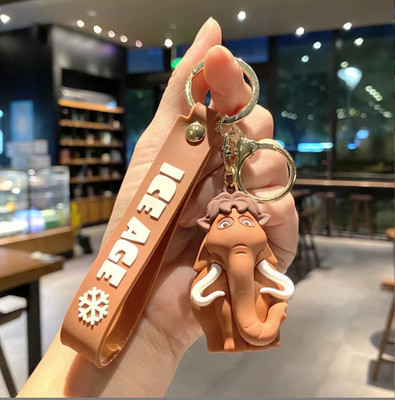 ABS TRADERS Ice Age Manfred 3D Keychain| Strap Charm & Hook Cartoon Movie Model Pendant 1pcs Key Chain