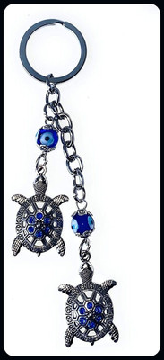 gtrp Evil Eye Turtle Tortoise Key Ring/Key Chain for Good Luck and Prosperity-A Key Chain