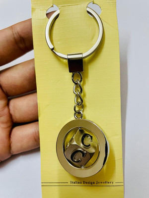 GKM Attractive Revolving Alphabet C premium quality keychain key ring Key Chain