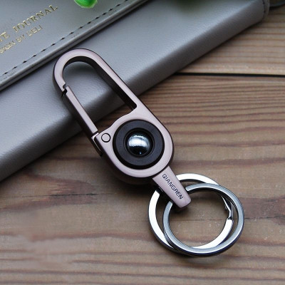 Elegant Lifestyle Luxury Metal Keychain for Men Stylish Silver Hook Key Holder Carabiner Mens Gift Key Chain