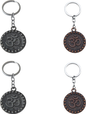 BLESSINGS Set Of 4 Om Antique Key Chain