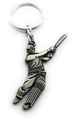 High Choice Double Sided Cricket Player Metal Keychain for Home Office Car Bike Key Chain