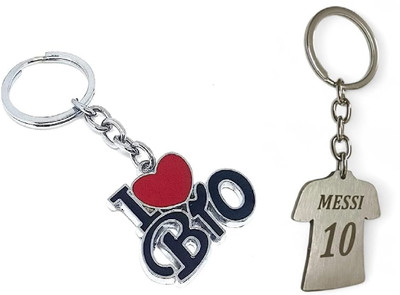 MOREL I LOVE YOU BRO AND MESSI KEYCHAIN COMBO (PACK OF 2) Key Chain