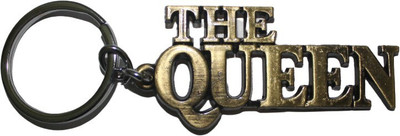 MAG BEE THE QUEEN High Quality Metal Silver Words Key Chain for Gifting Key Chain
