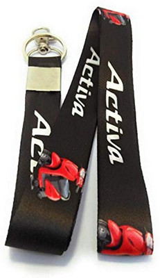Honda Activa keychain Fabric ID Tag Card Holder Lanyard Locking Hook Key Chain