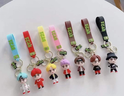gtrp BTS Army High Quality Rubber Keychain for boys and girls stylish Set Of 7 Key Chain
