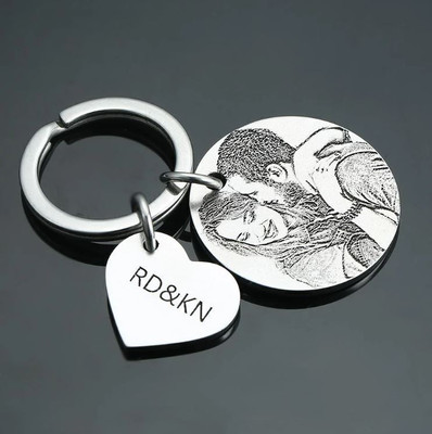 MOHIT CRAFT Custom Photo Calendar Date Engraved Stainless Steel & Wedding Gift Key Chain Key Chain