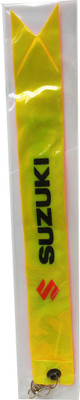 Meeko.com Suzuki Yellow and Red Warning Tag for All Bikes and Cars Key Chain