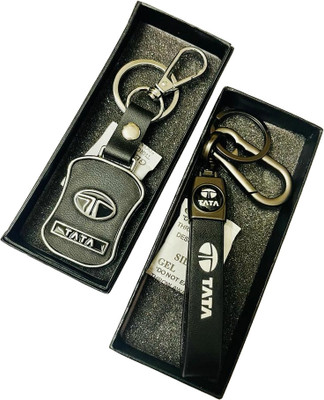 GKM Trendy metal Car bike combo set keychain with hook Key Chain