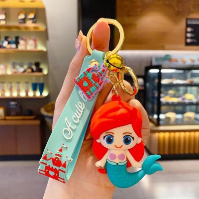 gtrp Princess Series Key Chain Mermaid Fashion Cartoon Pendant Rubber Key Key Chain