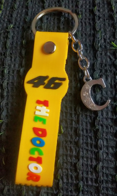 Meeko.com C Letter With Vr46 Patti Key Chain 3a Key Chain