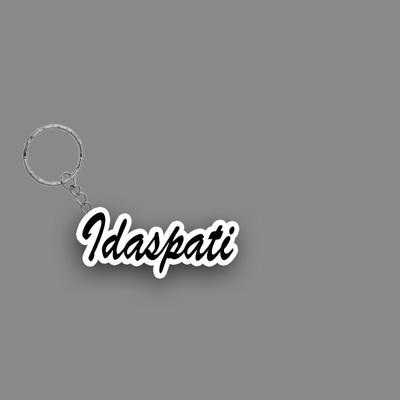 SY Gifts SYG Idaspati Name Keychain White And Black Key Chain