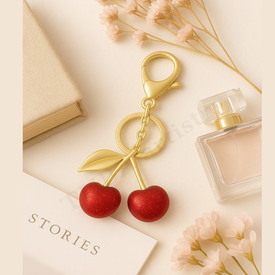 TUBA artistry Cherry Bag Charm Cherry Key Chain Key Chain For Girls & Womens y2k Accessories Key Chain