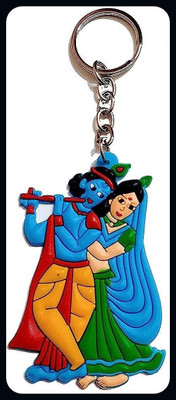 Meeko.com Radha Krishna rubber keyring-A Key Chain