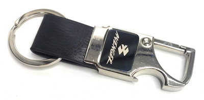 Jdp Novelty Metal Leather Opner Keychain for Avenger Bikes Black Colour Key Chain