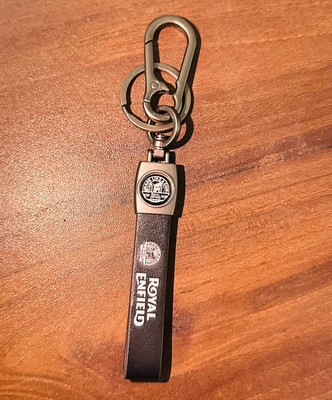 SHRI JI Premium Leather Patti Royal Enfield Keyring with hook Key Chain