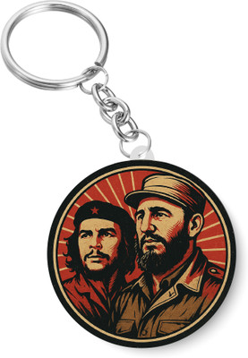 PEACOCKRIDE Che Guevara Fidel Castro I Marxist Revolution I Communist I Key Chain