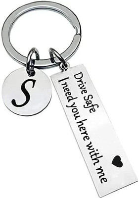 Myurawells S Letter Drive Safe Keychain For boyfriend And Surprise Gift Bike keychain Key Chain
