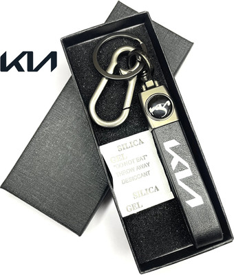 SHAHE New Car KIA Keychain premium Stainless steel Metal silver finish Key Chain