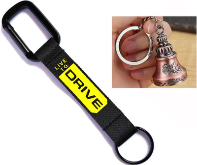 Meeko.com Hook Live to Ride key chain with Guardian bell key chain for bike and scotter Key Chain